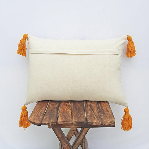 Mustard Yellow Tufted Texture Boho Cushion Cover