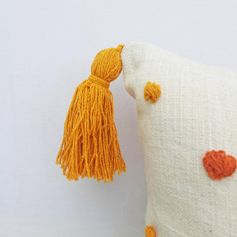 Mustard Yellow Tufted Texture Boho Cushion Cover