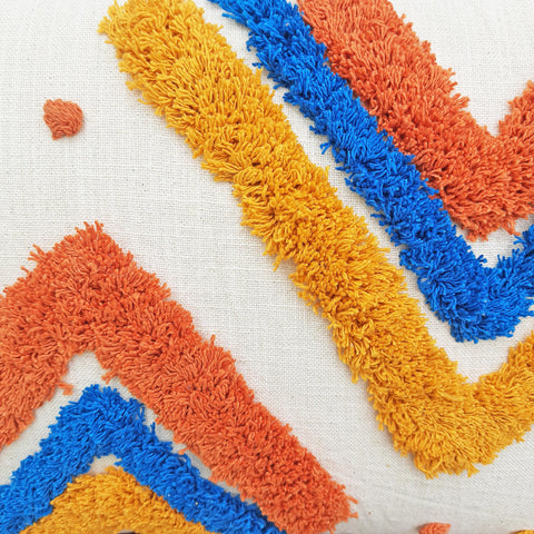 Mustard Yellow Tufted Texture Boho Cushion Cover