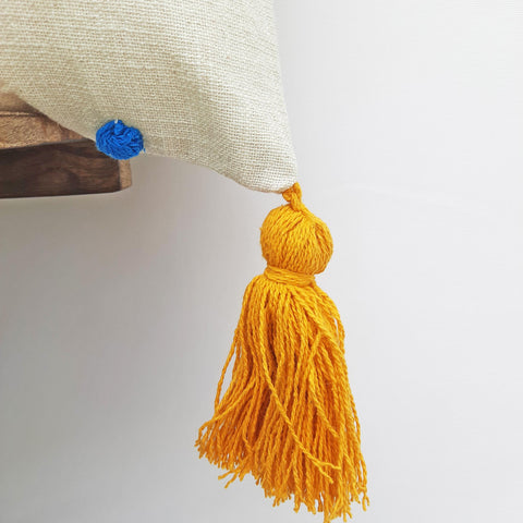 Mustard Yellow Tufted Texture Boho Cushion Cover