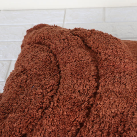 Tufted Texture Boho Brown Fringe Cushion Cover