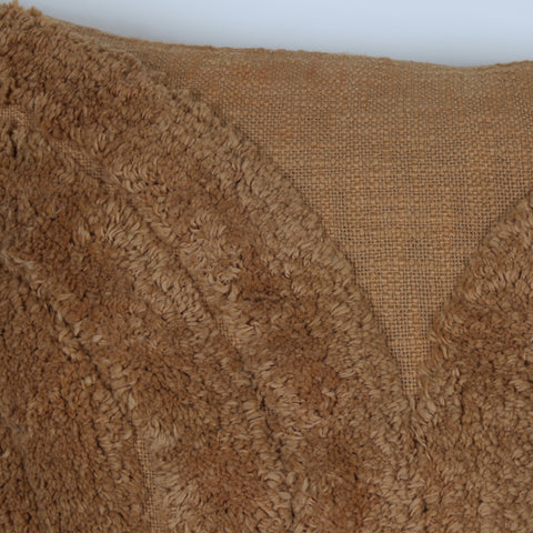 Tufted Texture Boho Mustard Yellow Fringe Cushion Cover