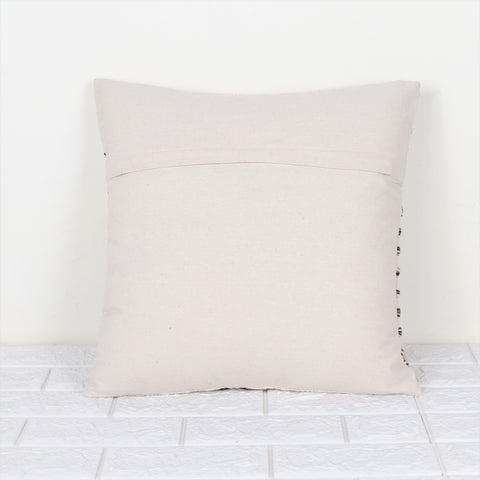 Hand Tufted Texture Boho Off-White Fringe Cushion Cover