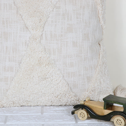 Tufted Texture Boho Ivory and Ivory Cushion Cover