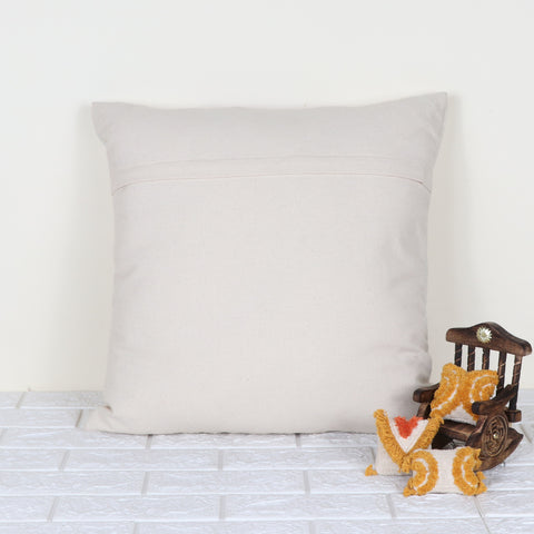 Tufted Texture Boho Ivory and Ivory Cushion Cover