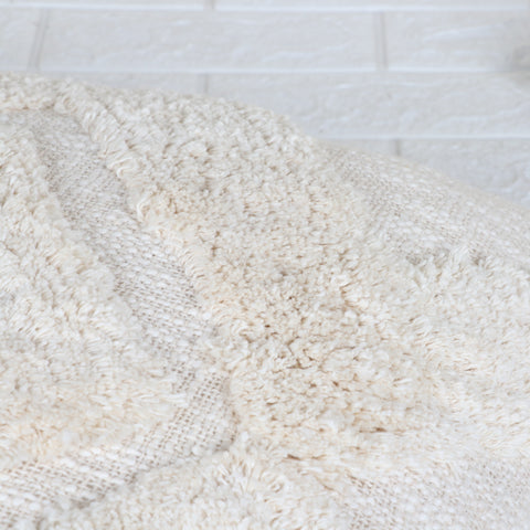 Tufted Texture Boho Ivory and Ivory Cushion Cover