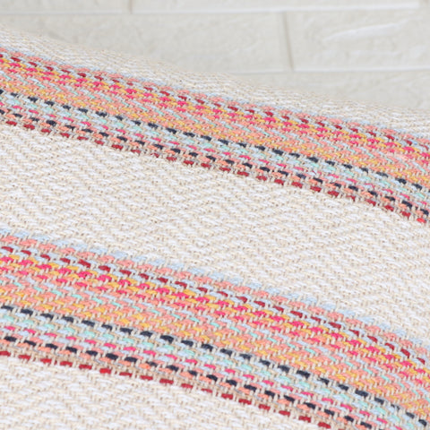 Set Of 2 Off-White Hand loom Woven Natural Cotton Tassel Cushion Cover