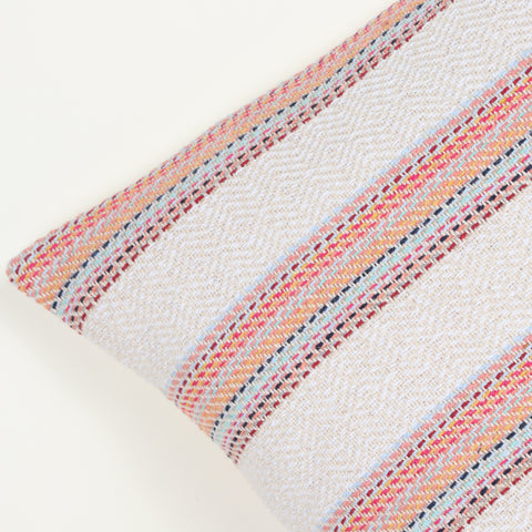 Set Of 3 Off-White Hand loom Woven Natural Cotton Tassel Cushion Cover