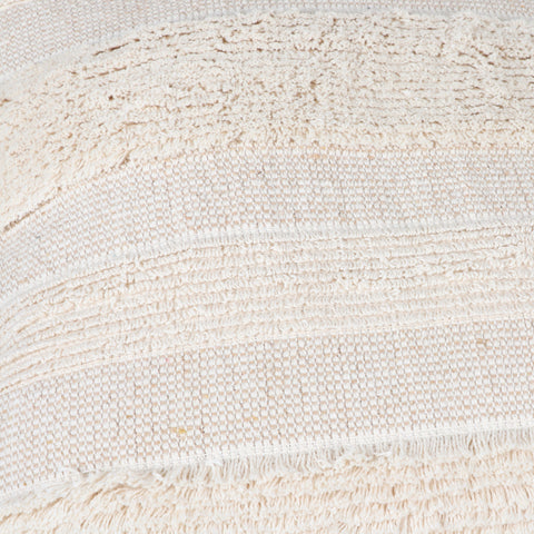 Set Of 3 Off-White Hand loom Woven Natural Cotton Cushion Cover