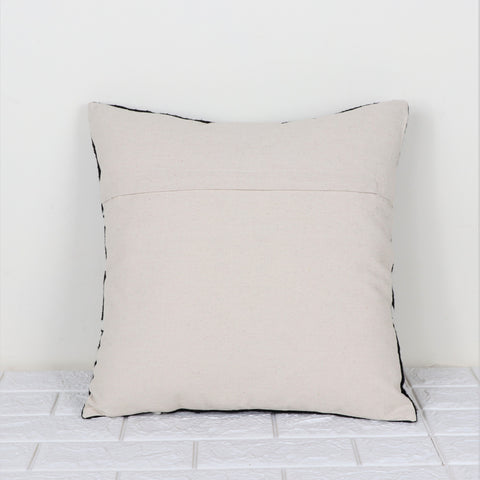 Set Of 2 Hand Tufted Texture Boho Black White Stripe Cushion Cover