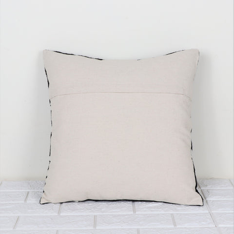 Hand Tufted Texture Boho Black and White Stripe Cushion Cover