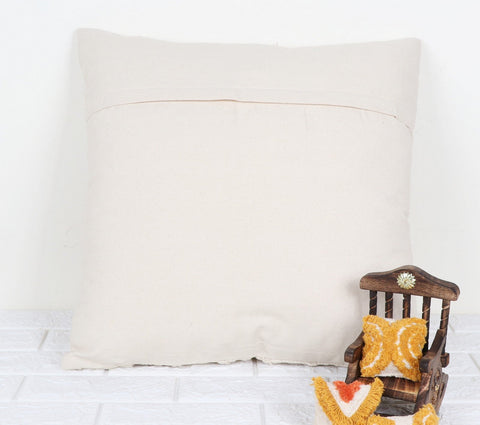 Set Of 3 Tufted Texture Boho Ivory Light Mauve Fringe Cushion Cover