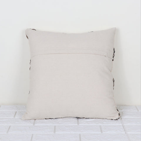 Hand Tufted Texture Boho Ivory and Black Stripe Cushion Cover