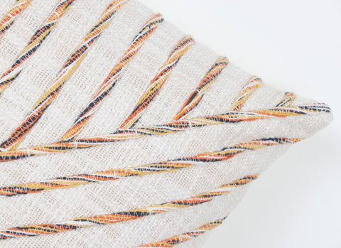 Set Of 3 Hand Tufted Texture Boho Ivory Mustard Yellow Fringe Cushion Cover