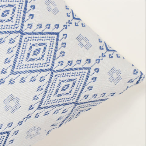 Set Of 2 Hand Loom Woven Texture BLue White Cushion Cover