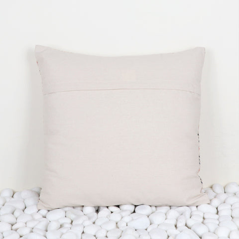 Set Of 2 Hand Loom Woven Texture Boho Off-White Beige Cushion Cover