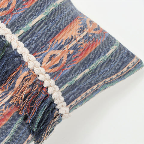 Set Of 3 Hand Loom Woven Texture Boho Black Red Cushion Cover