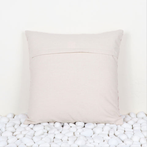 Hand Loom Woven Texture Boho Ivory and Salmon Cushion Cover