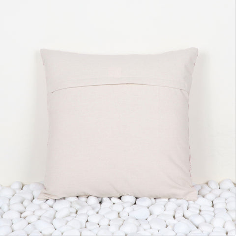Set Of 2 Hand Loom Woven Texture Boho Ivory Salmon Cushion Cover