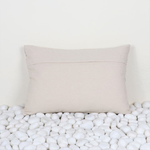 Hand Tufted Texture Boho Black and White Stripe Fringe Cushion Cover