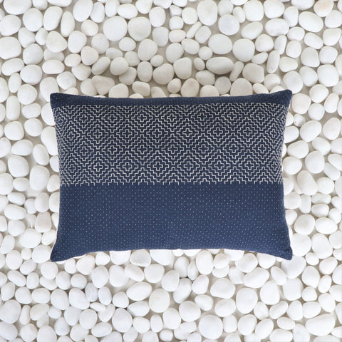 Hand Loom Woven Texture Boho Ivory and Pink Cushion Cover