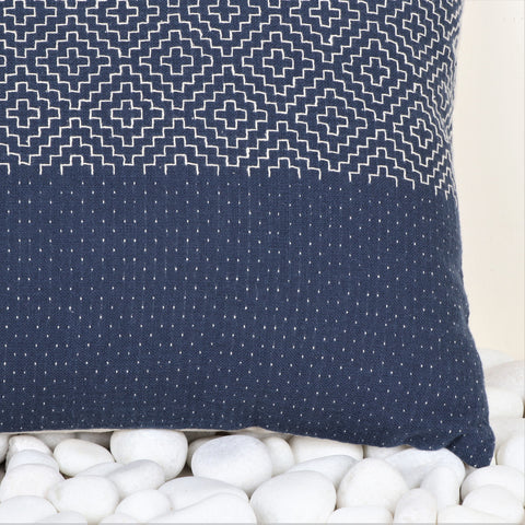 Hand Loom Woven Texture Boho Ivory and Pink Cushion Cover