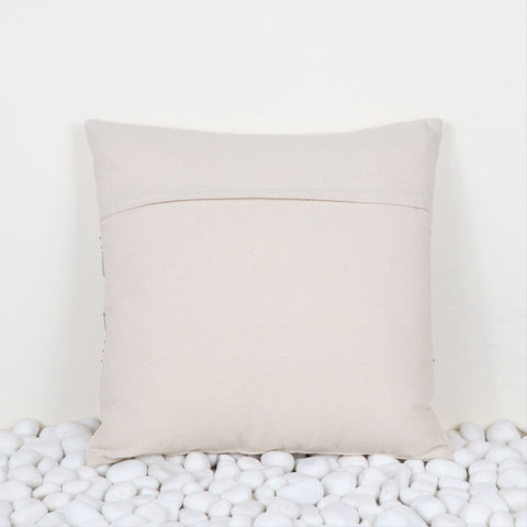 Hand Tufted Texture Boho Ivory and Pink Tassel Cushion Cover