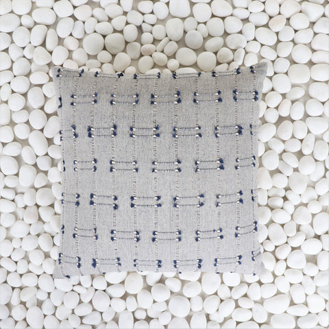 Hand Loom Woven Texture Boho Ivory and Pink Cushion Cover
