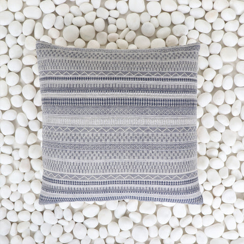 Hand Loom Woven Texture Boho Ivory and Pink Cushion Cover
