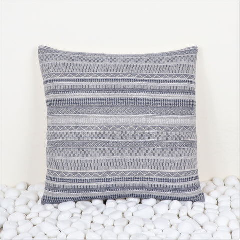 Hand Loom Woven Texture Boho Ivory and Pink Cushion Cover