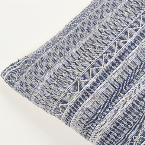 Hand Loom Woven Texture Boho Ivory and Pink Cushion Cover