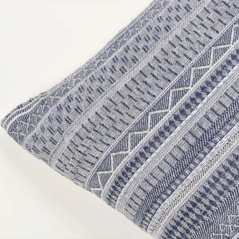 Set Of 2 Hand Loom Woven Texture Boho Ivory Pink Cushion Cover
