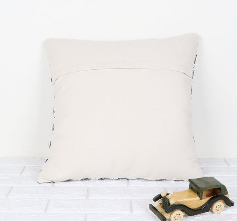 Set Of 3 Black Stripe Hand loom Chembrey Natural TNT Cotton Cushion Cover
