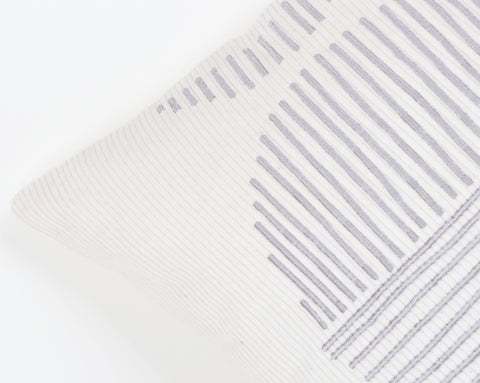 Hand Tufted Texture Boho Ivory and Gray Cushion Cover