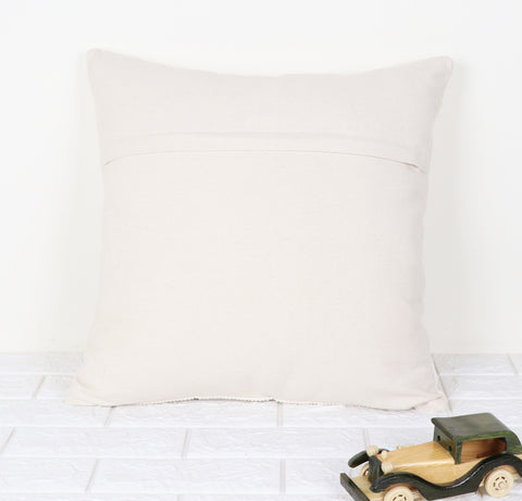 Hand Tufted Texture Boho Ivory and Gray Cushion Cover