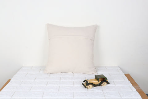Hand Tufted Texture Boho Ivory and Gray Cushion Cover