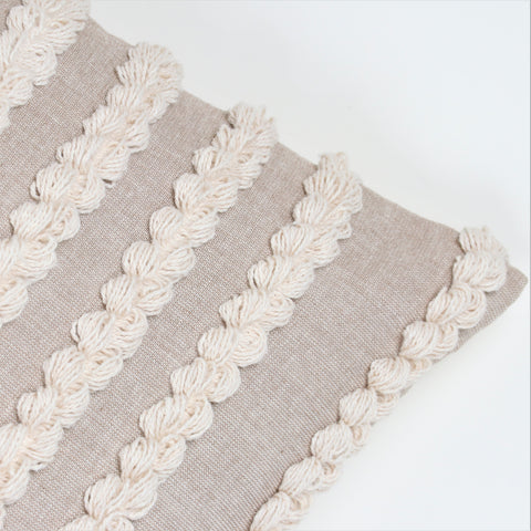 Set Of 3 Hand Tufted Texture Boho Beige Pink Cushion Cover