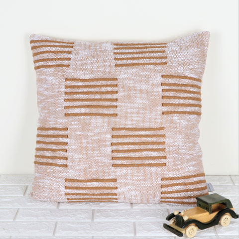 Set Of 3 Hand Tufted Boho Ivory Gray Cushion Cover
