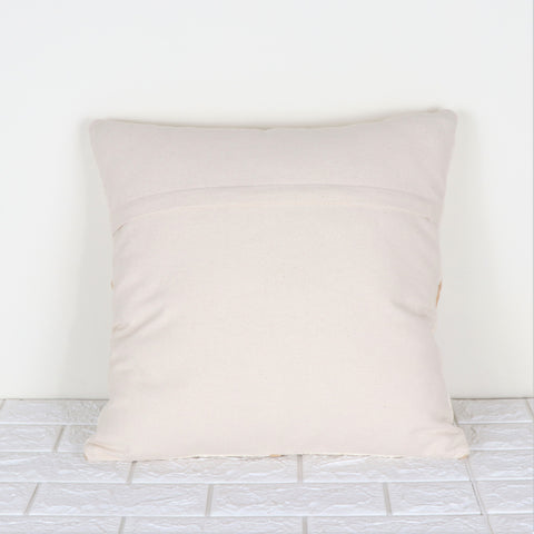 Hand Tufted Boho Ivory and Black Cushion Cover